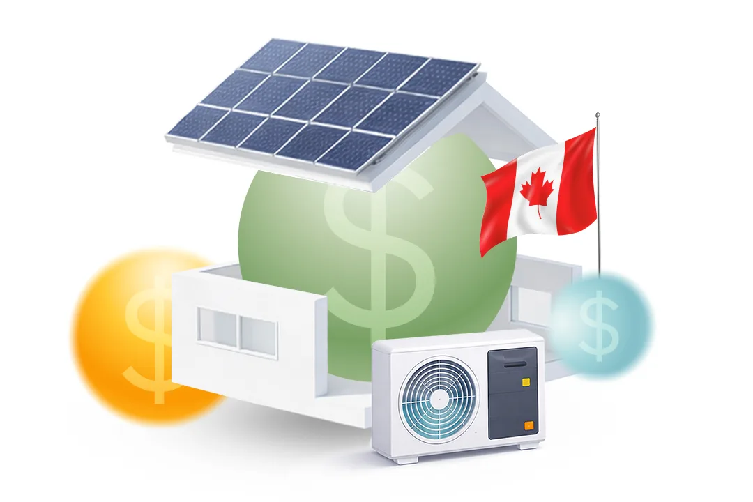 Solar panels, heat pump and home upgrades backed by Canadian rebates