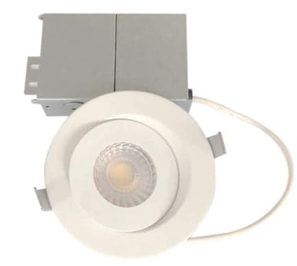 Votatec 4 in. 8 W LED Gimbal Pot Light, 3 Colour Settings